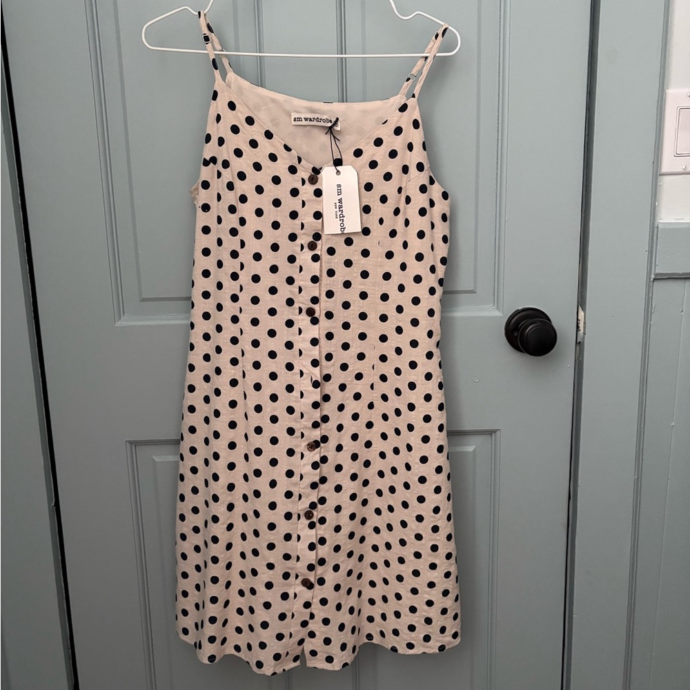 SM Wardrobe Polka Dot Dress - Black and Cream